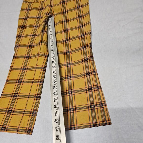 Anthropologie Maeve The Essential Slim Kick Flare Plaid Pants Women Size 6 - Picture 9 of 12